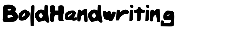 Preview BoldHandwriting