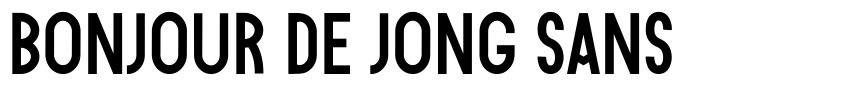 Preview Bonjour De Jong Sans