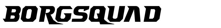 Font Borgsquad by Daniel Zadorozny