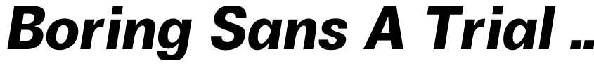 Preview Boring Sans A Trial Bold Italic