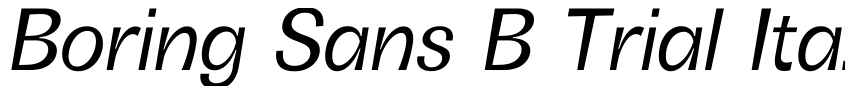 Preview Boring Sans B Trial Italic