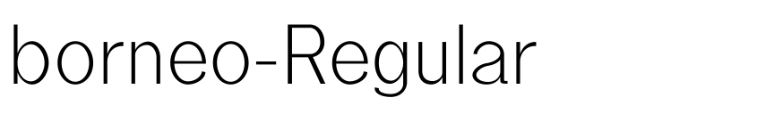 Font borneo-Regular by chaplin
