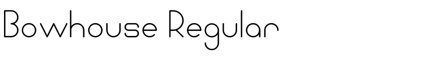 Font Bowhouse Regular by Adrian Candela