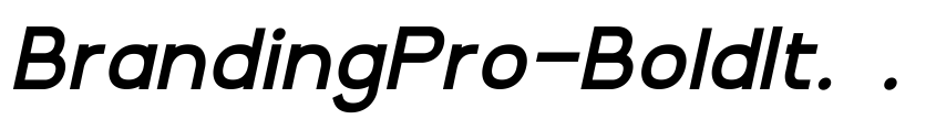 Preview BrandingPro-BoldItalic