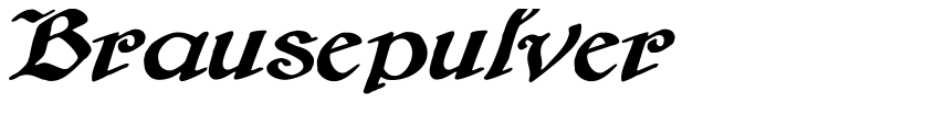 Font Brausepulver by Brause & Co. 1912