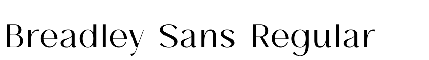 Preview Breadley Sans Regular