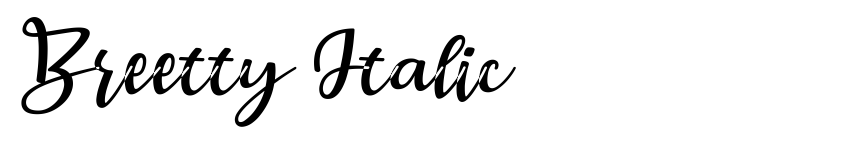 Preview Breetty Italic