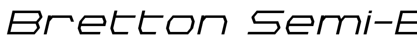 Preview Bretton Semi-Bold Expanded Italic