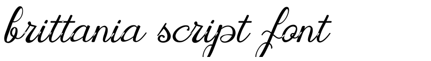 Preview brittania script font