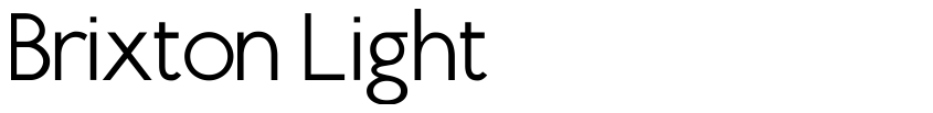 Font Brixton Light by Luke Ferrand