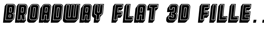 Preview Broadway Flat 3D Filled Italic