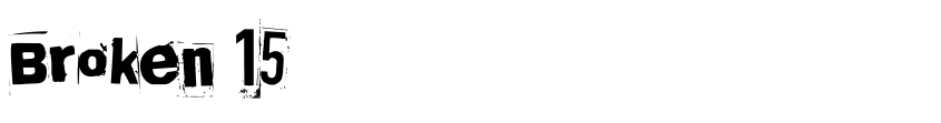 Font Broken 15 by Unknown