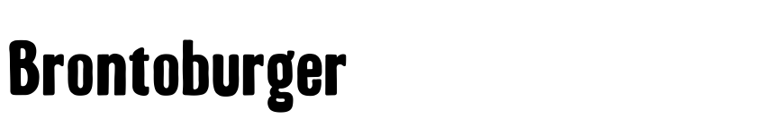 Font Brontoburger by Sharkshock