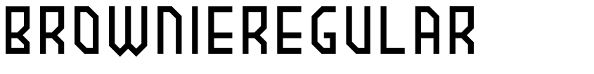 Font BROWNIEregular by Unknown