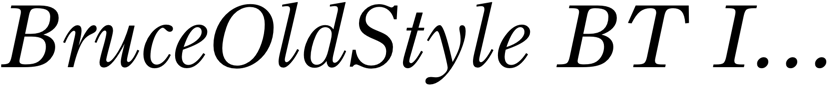 Preview BruceOldStyle BT Italic
