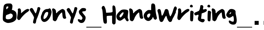 Preview Bryonys_Handwriting_Bold