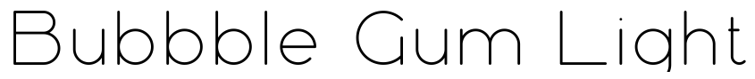 Font Bubbble Gum Light by Unknown