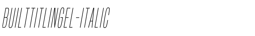 Preview BuiltTitlingEl-Italic