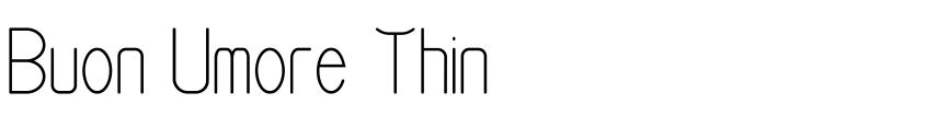 Font Buon Umore Thin by Unknown