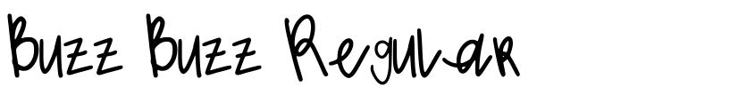 Font Buzz Buzz Regular by Unknown