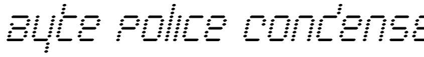 Preview Byte Police Condensed Italic