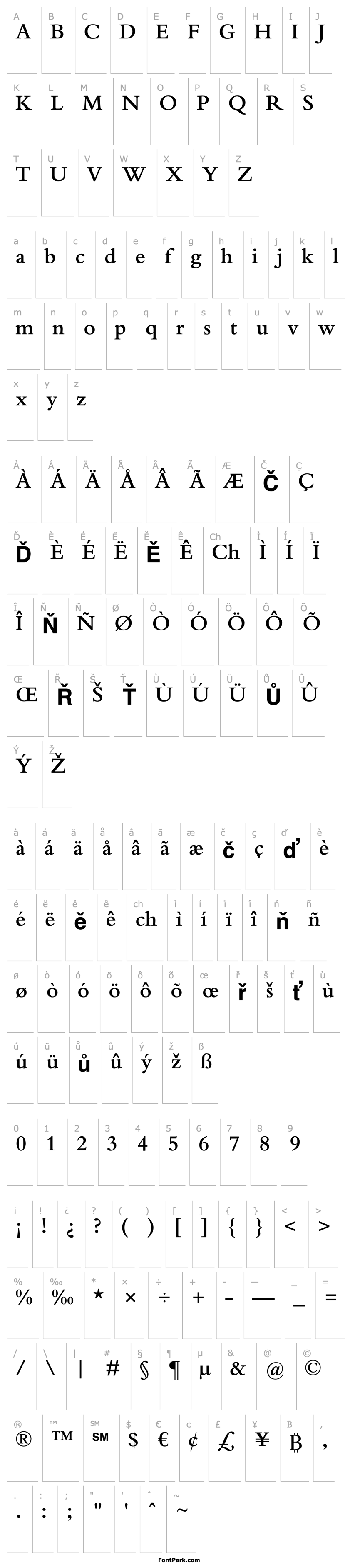 Overview Bembo-Semibold