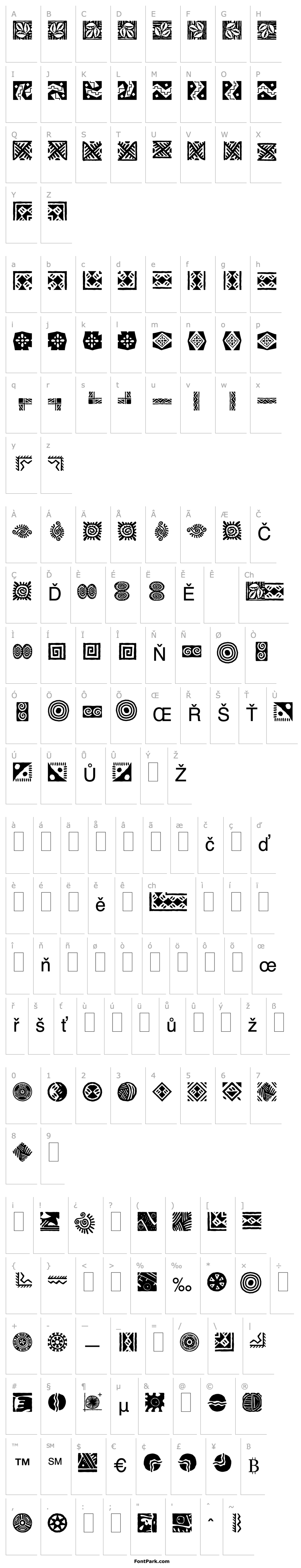 Overview BorderfontCulturalsPlain