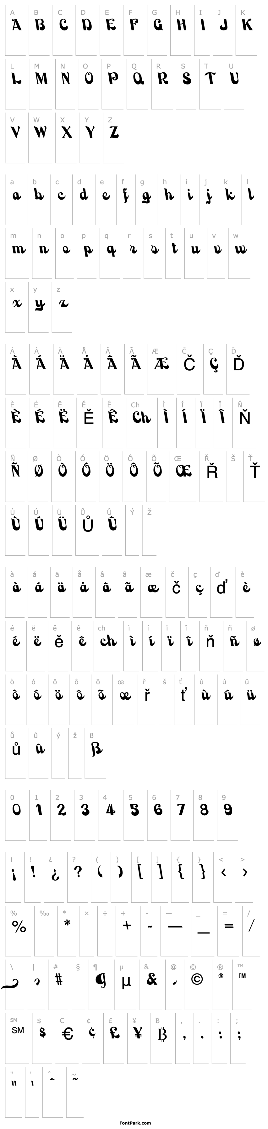 Přehled BackhandScript-Regular