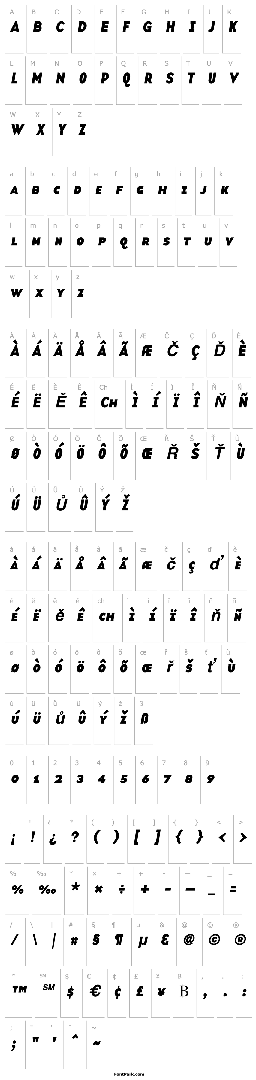 Přehled BaseTwSansSmallCaps Bold Italic