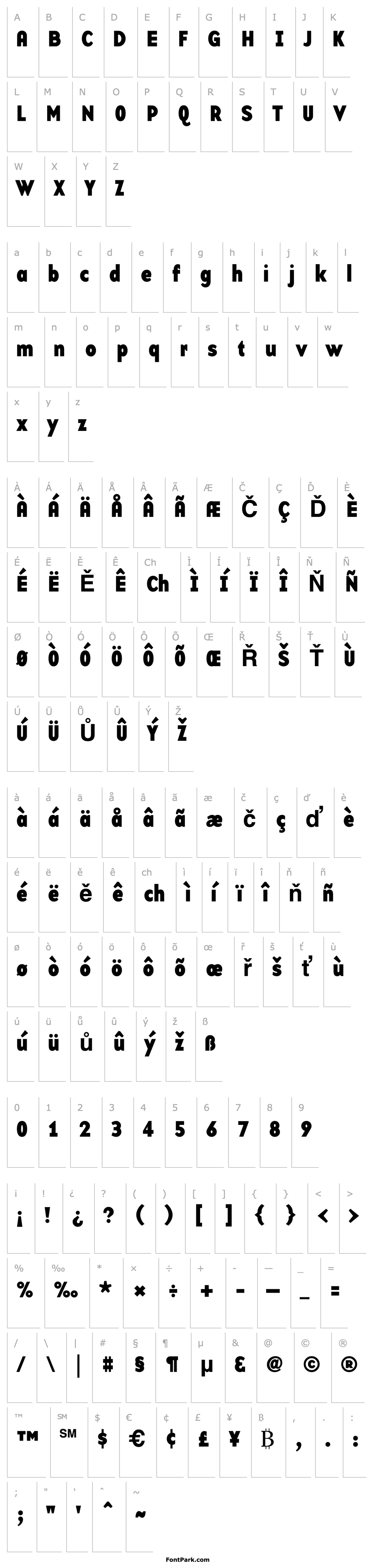 Overview BaseTwelveSans Bold