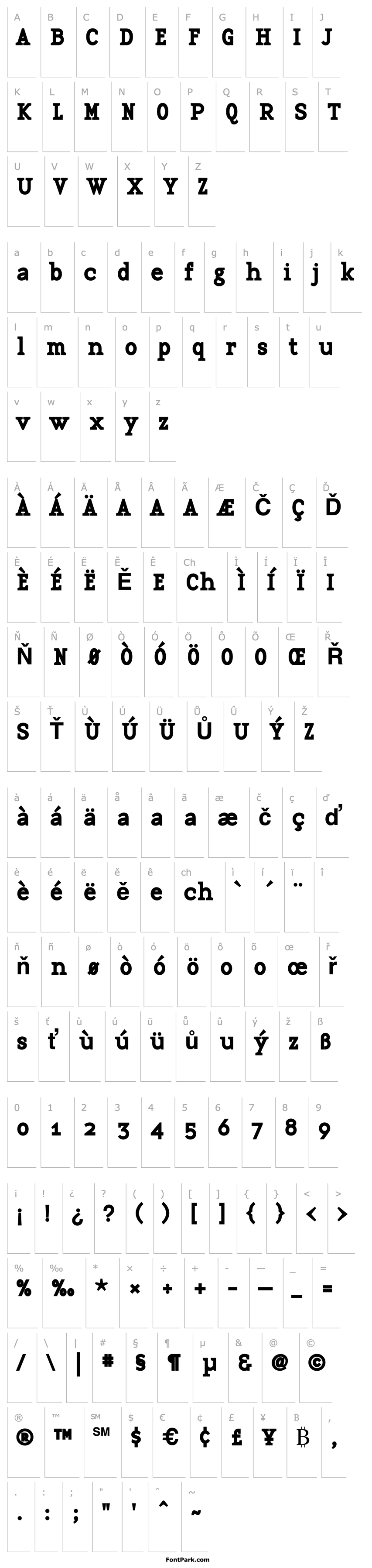 Overview BaseTwelveSerif, Bold