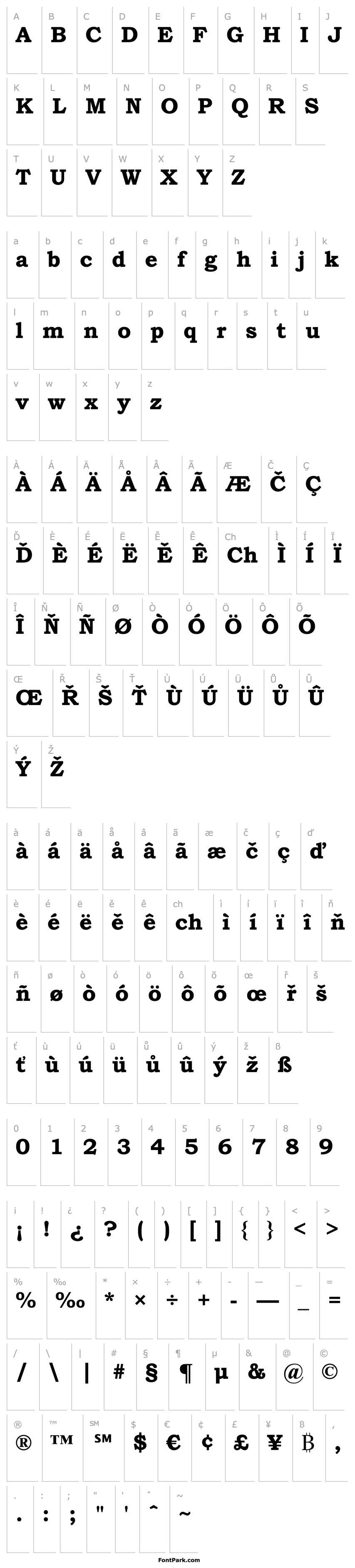 Overview Bookman Old Style Bold