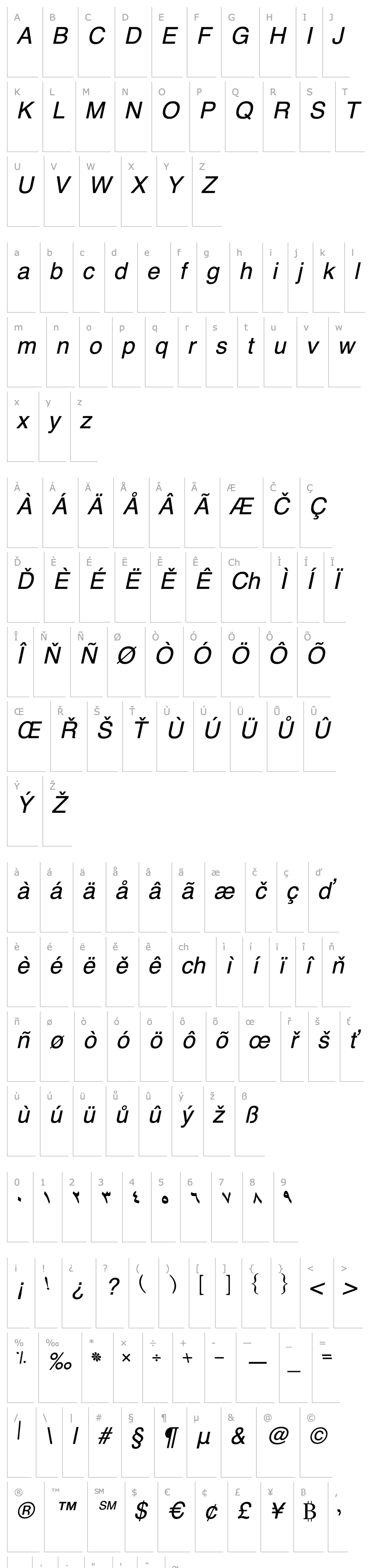 Přehled B Tehran Italic