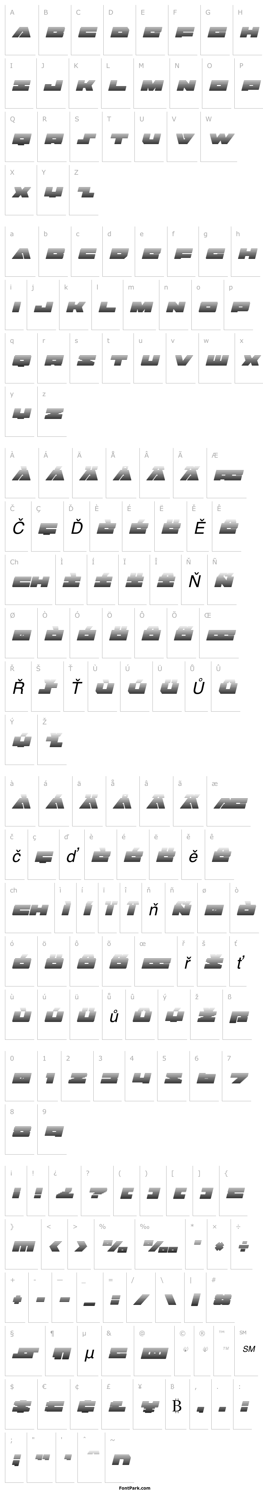 Overview Bad Axe Gradient Italic