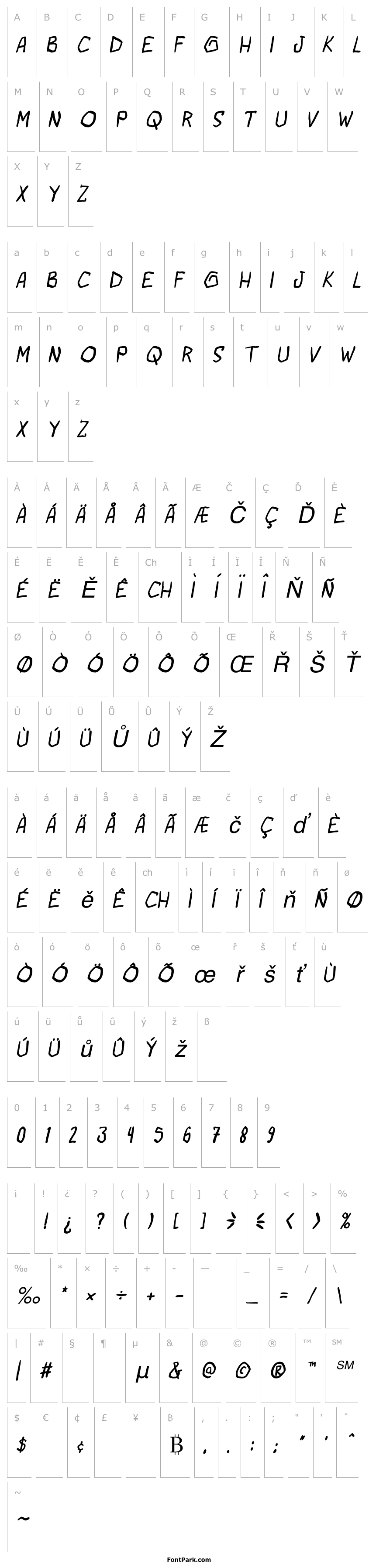 Přehled bad habits pg Italic