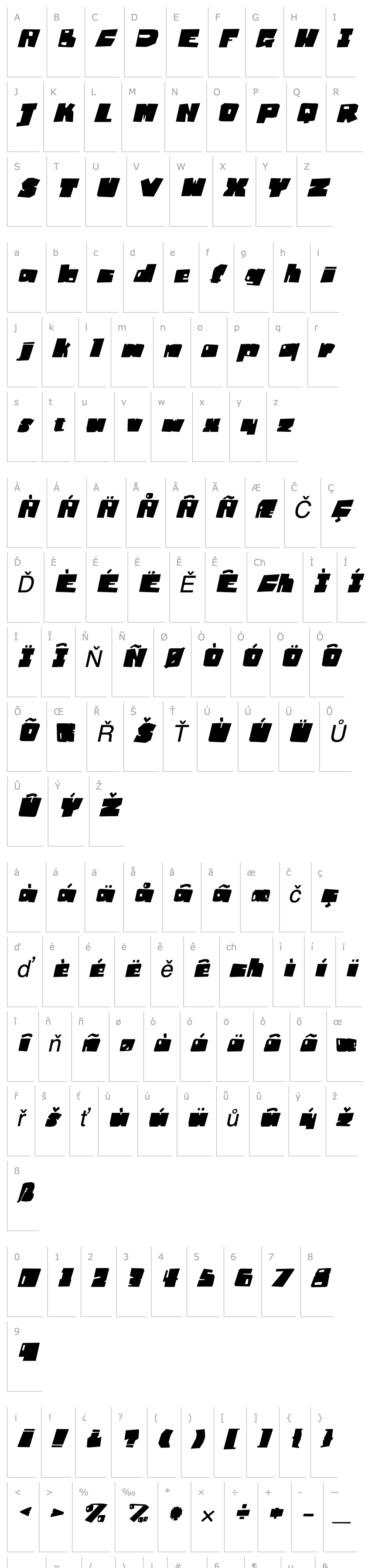 Overview Badger Fatboy Italic