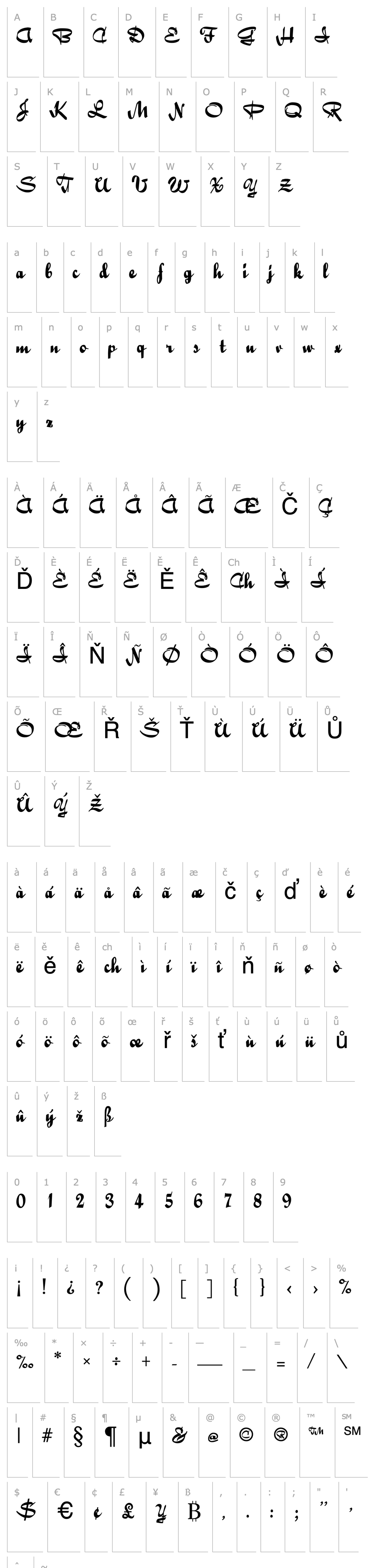 Overview Bailey Script Regular