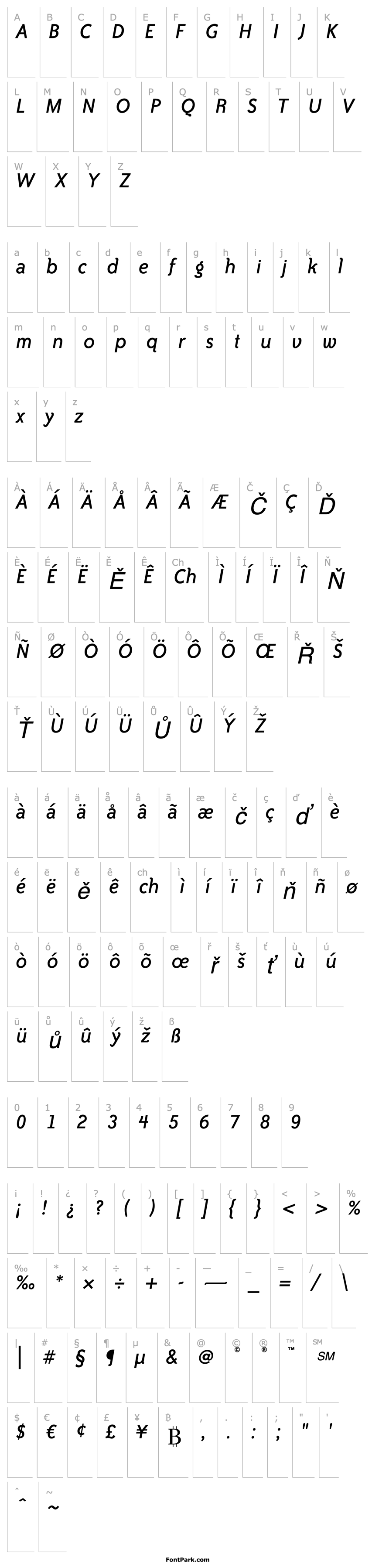 Overview BaileySansITCStd-BookItalic