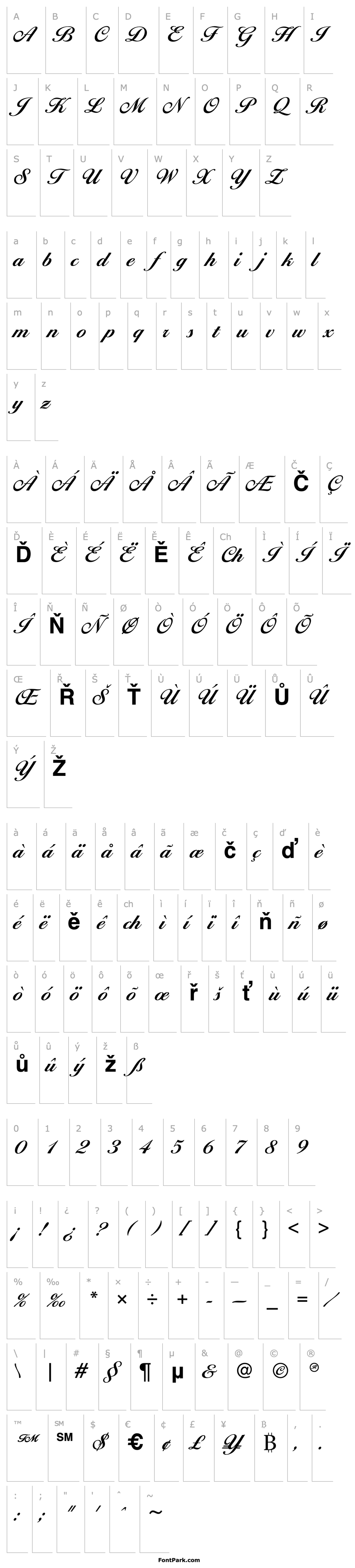 Přehled BallantinesScriptEF-DemiBold