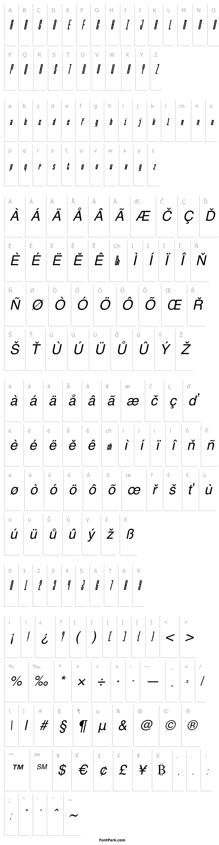 Přehled Ballbase Italic