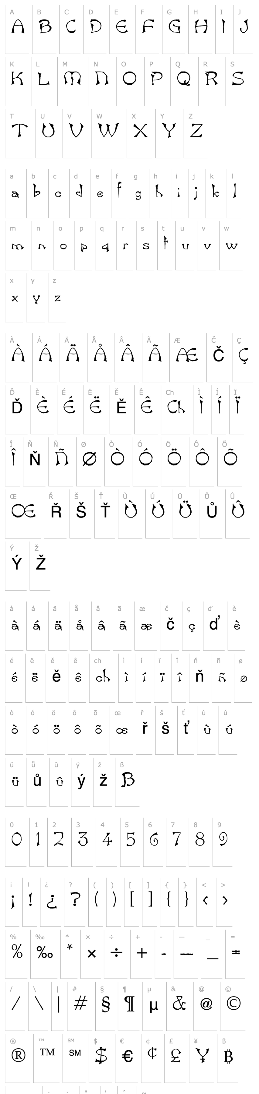 Overview BambooFont