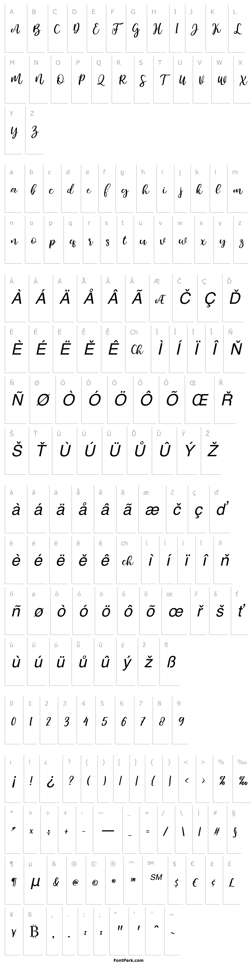 Přehled Bamella Italic