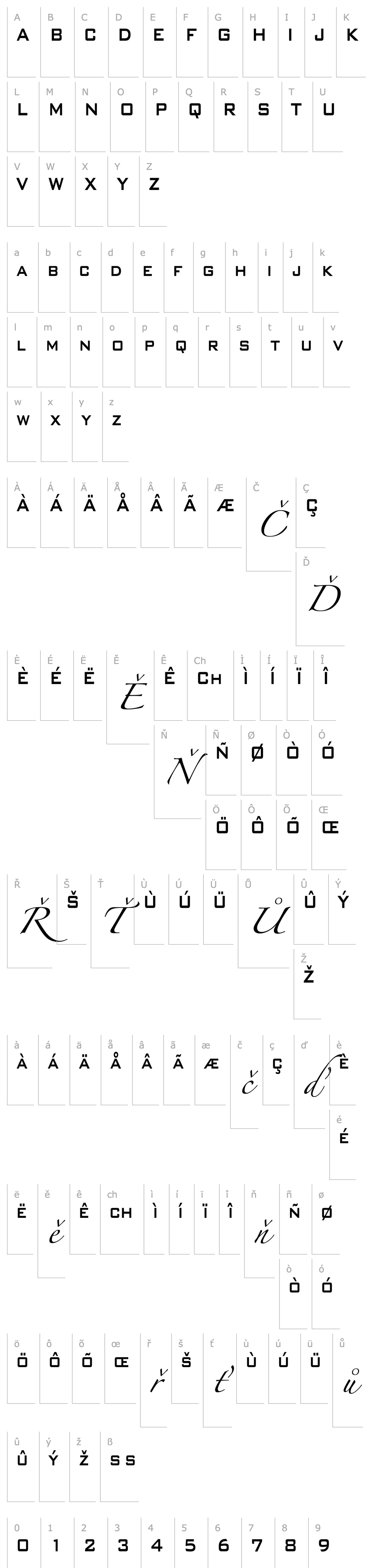 Overview BankGothicCondensed Bold