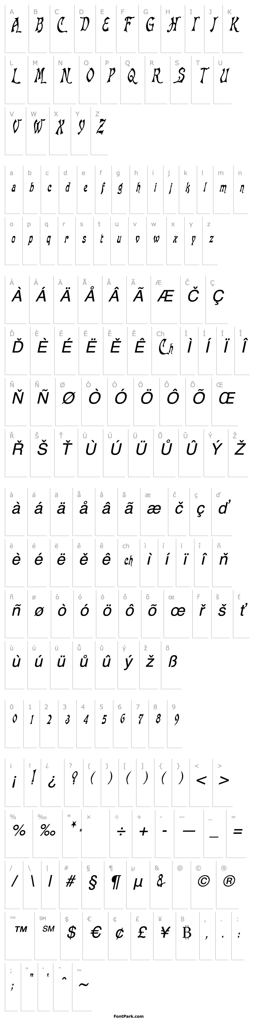 Overview BaphometCondensed Italic