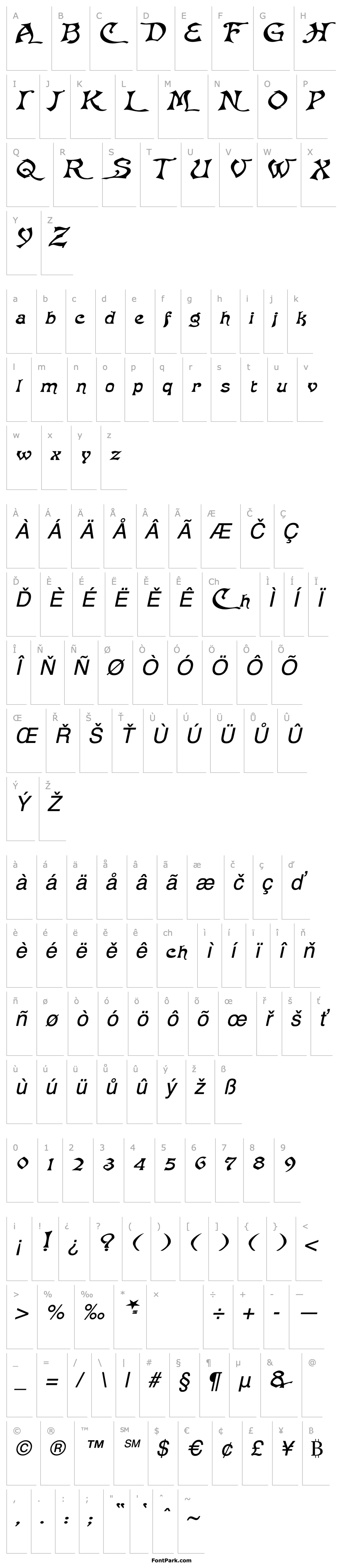 Přehled BaphometExtended Italic