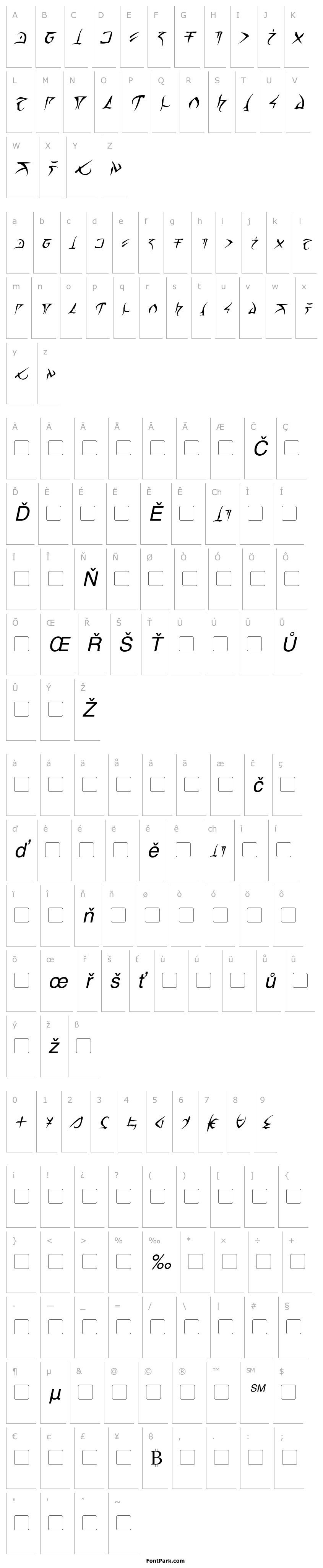 Overview Barazhad Italic