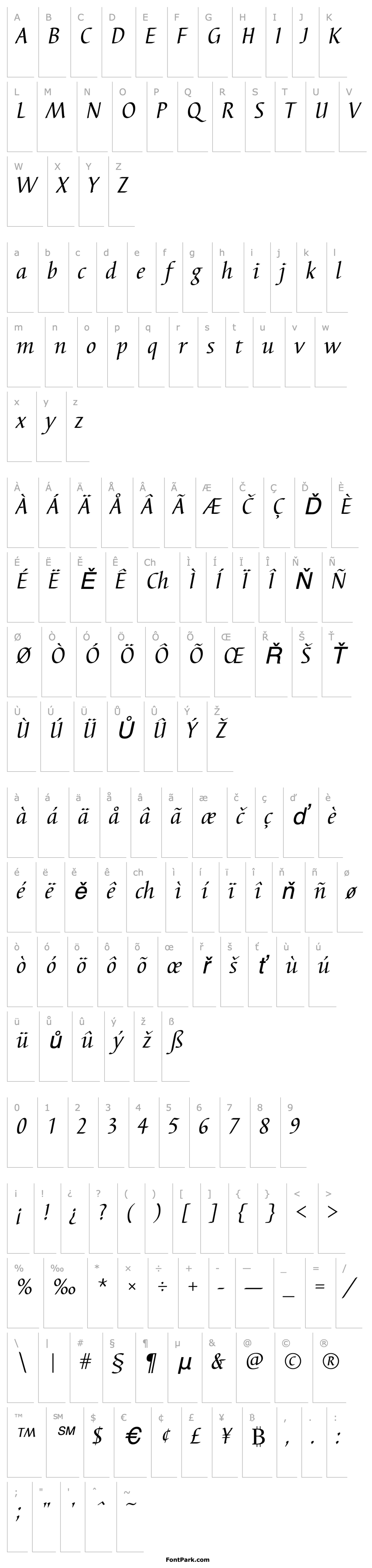 Overview BarbedorT Italic