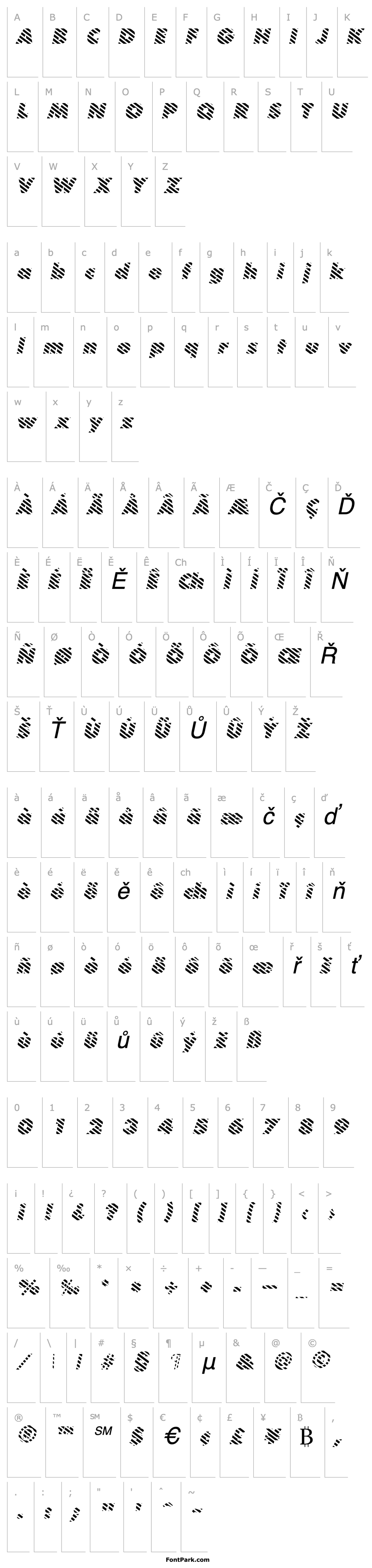 Overview BarberPoleItalic Italic