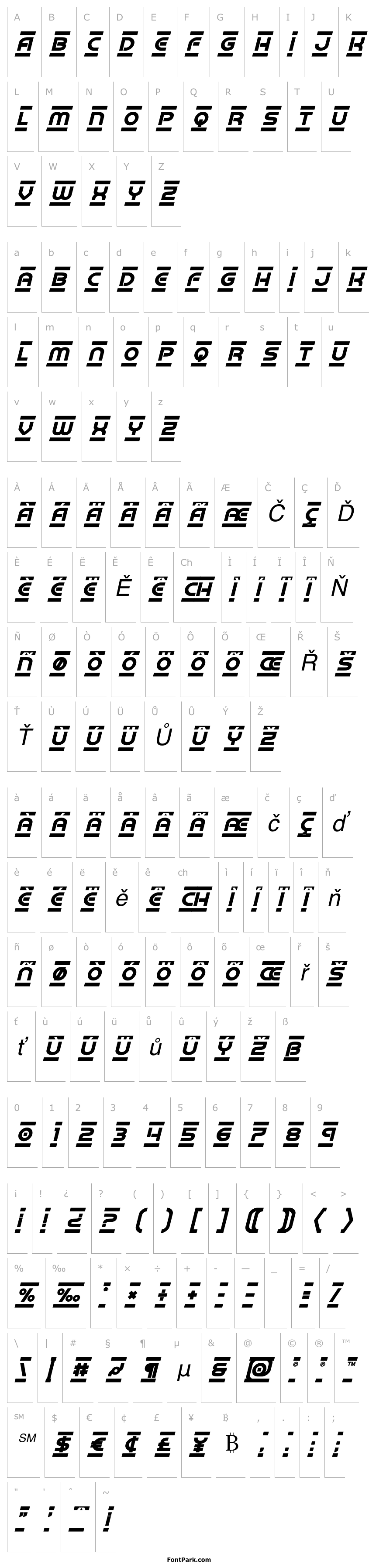 Přehled Barcade Bold Italic