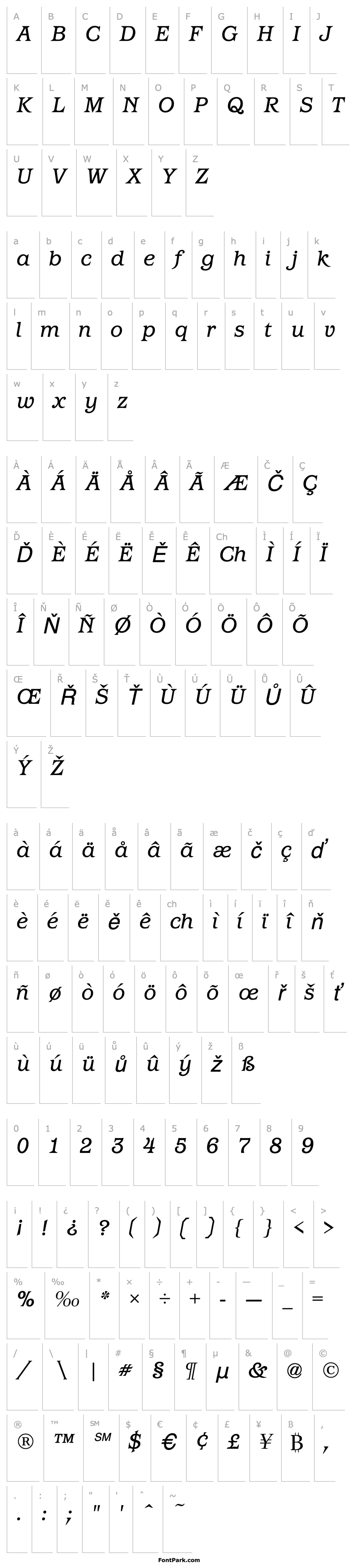 Overview Barcelos Italic